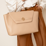 De Illy Taupe - 15,6 Inch Dames Laptoptas