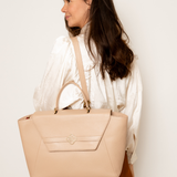 De Illy Taupe - 15,6 Inch Dames Laptoptas