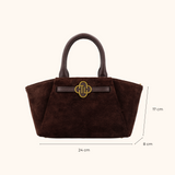 Lizzi Donker Bruin Oud Goud Dames Handtas 