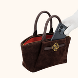 Lizzi Donker Bruin Oud Goud Dames Handtas 
