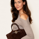 Lizzi Donker Bruin Oud Goud Dames Handtas 