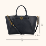 Nikki Donker Blauw Oud Goud - 15,6 inch Dames Laptoptas 