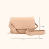 Nova Lilou Taupe Licht Goud Dames Crossbody Tas
