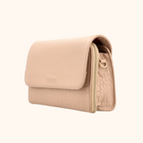 Nova Lilou Taupe Licht Goud Dames Crossbody Tas