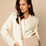 Nova Lilou Taupe Licht Goud Dames Crossbody Tas