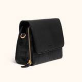 Nova Lilou Zwart Licht Goud Dames Crossbody Tas 