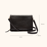 Nova Lilou Zwart Licht Goud Dames Crossbody Tas 