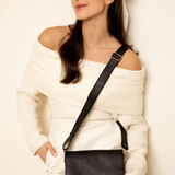 Nova Lilou Zwart Licht Goud Dames Crossbody Tas 