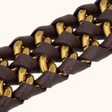 Teddy Bruin Oud Gouden Details Schouderband