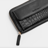 Christina Black Light Gold Women's Phone Bag Full Grain Zeology-Leather